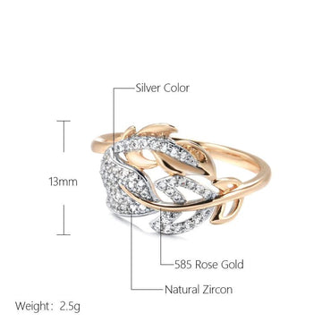 Latest Fashion Crystal Flower Rolled 14K Rose Gold Micro-wax Inlay AAA Zircon Diamonds Fine Vintage Rings for Women